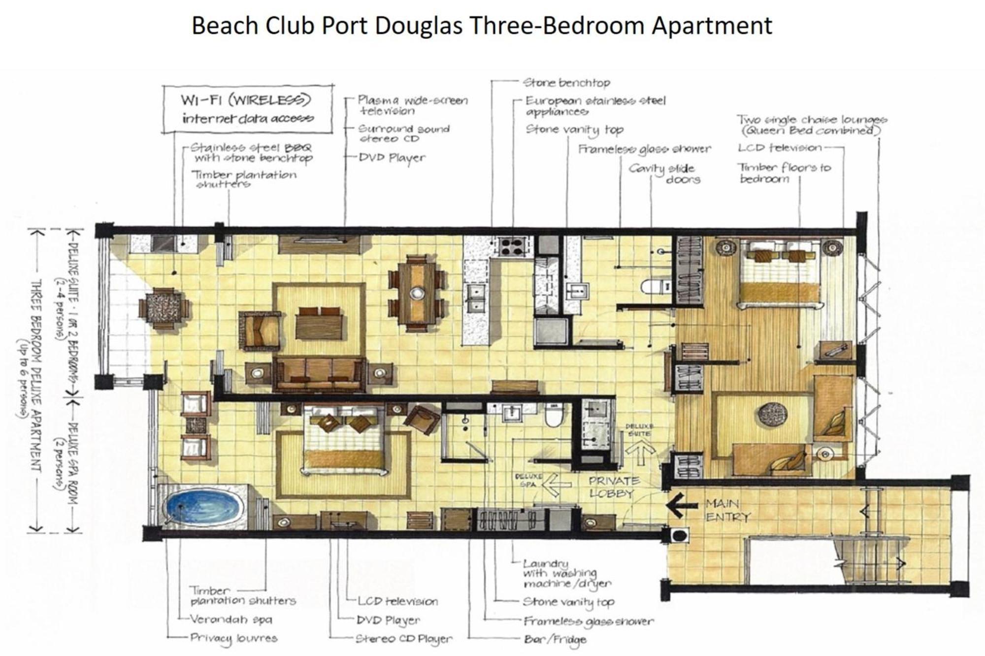 Beach Club Port Douglas Luxury Apartments Ruang foto